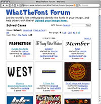 WhatTheFont user forum